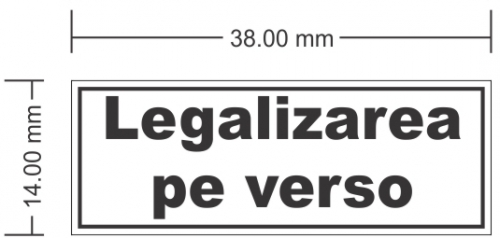 Stampila notariala Legalizarea pe verso 38 x 14 mm Trodat